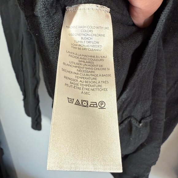 Free People Womens Everyday Layering Cowl Neck Top Medium Black Long Sleeve - Picture 11 of 11